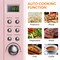 Retro 700W Microwave Oven Countertop with 5 Micro Power Settings and Auto Cook